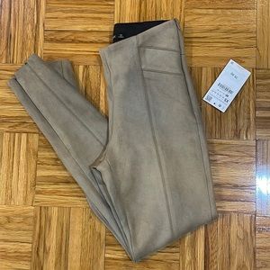Faux suede leggings